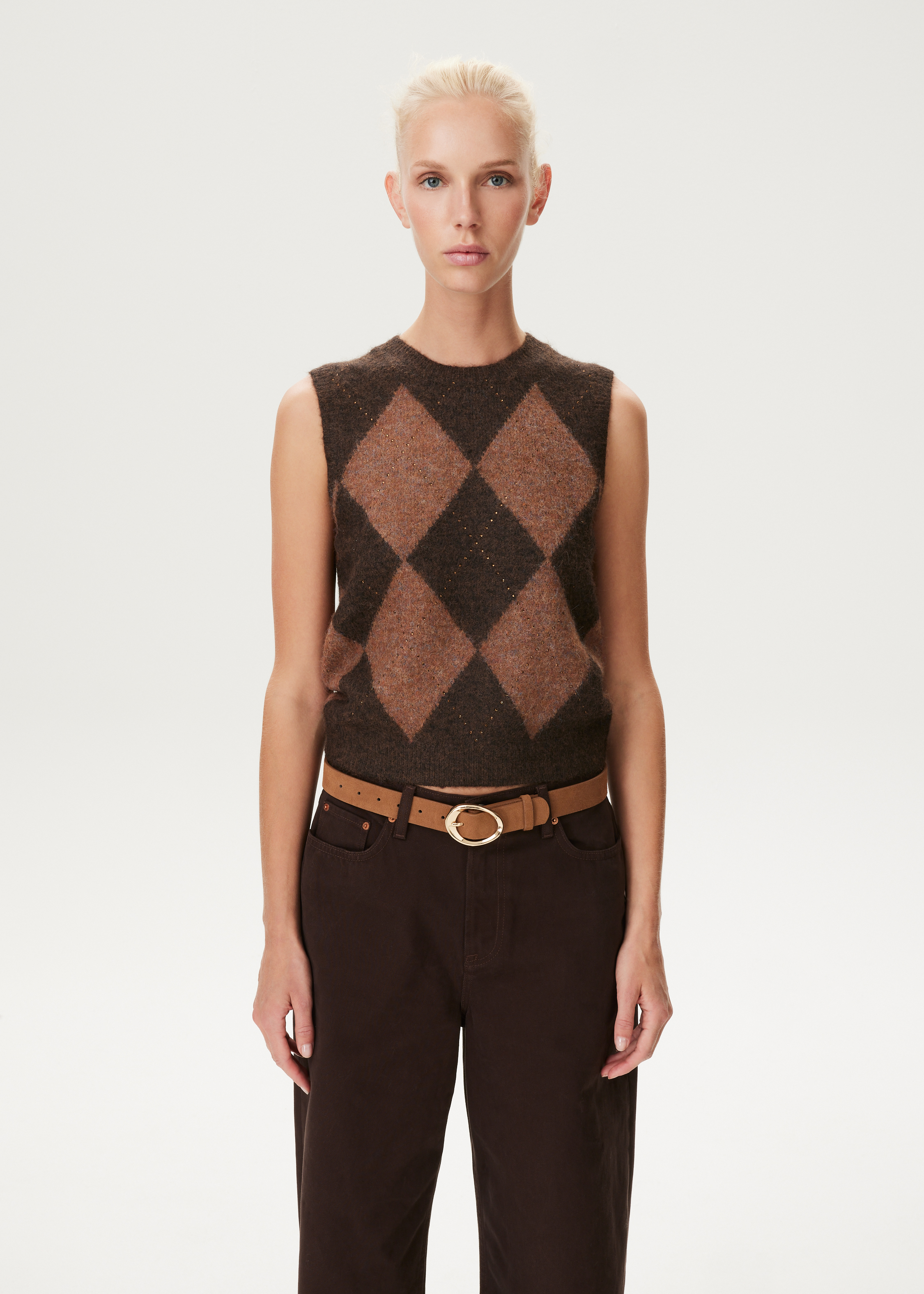 Spencer met argyle patroon en strass