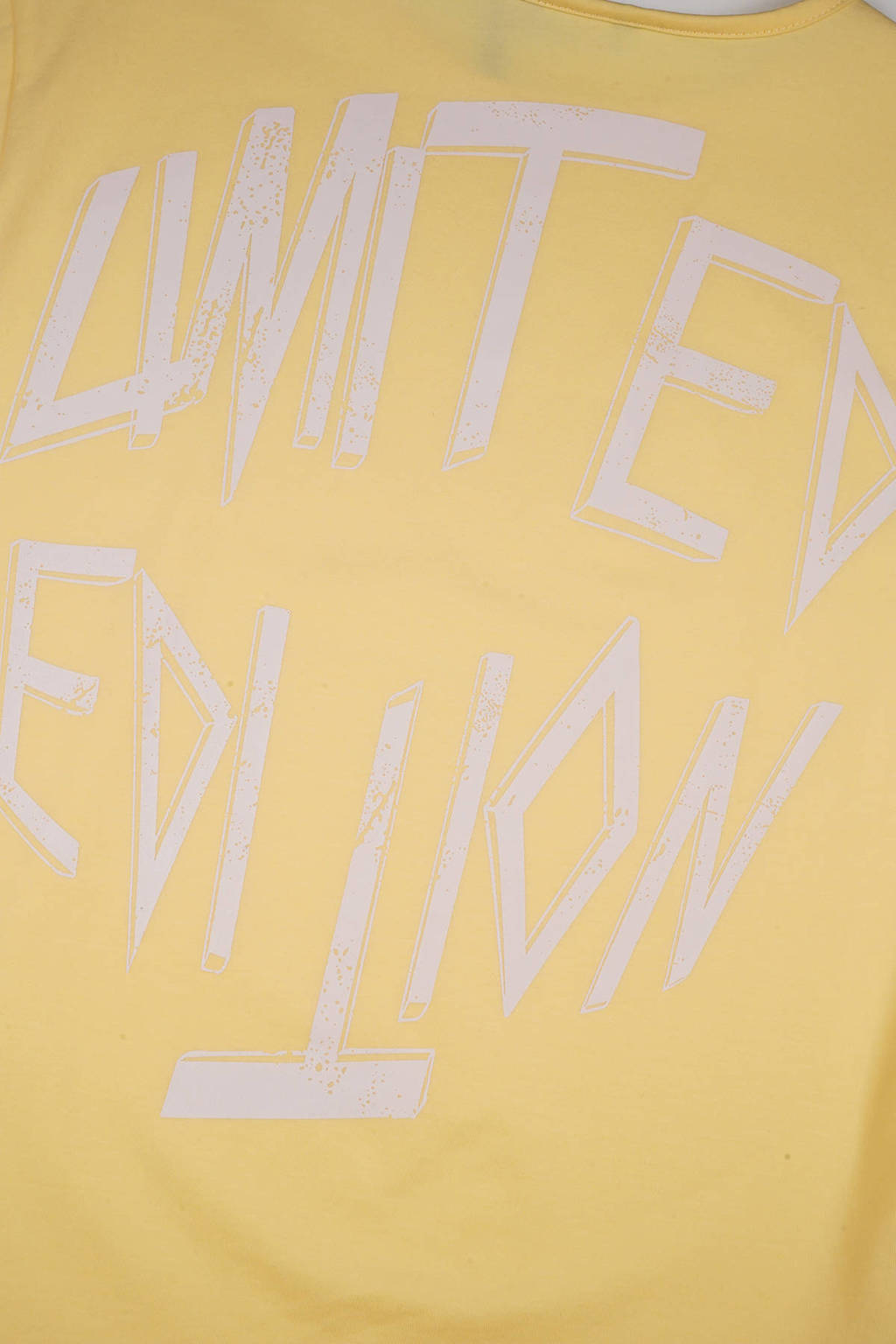 NoBell’ T-shirt Kasis met backprint lichtgeel