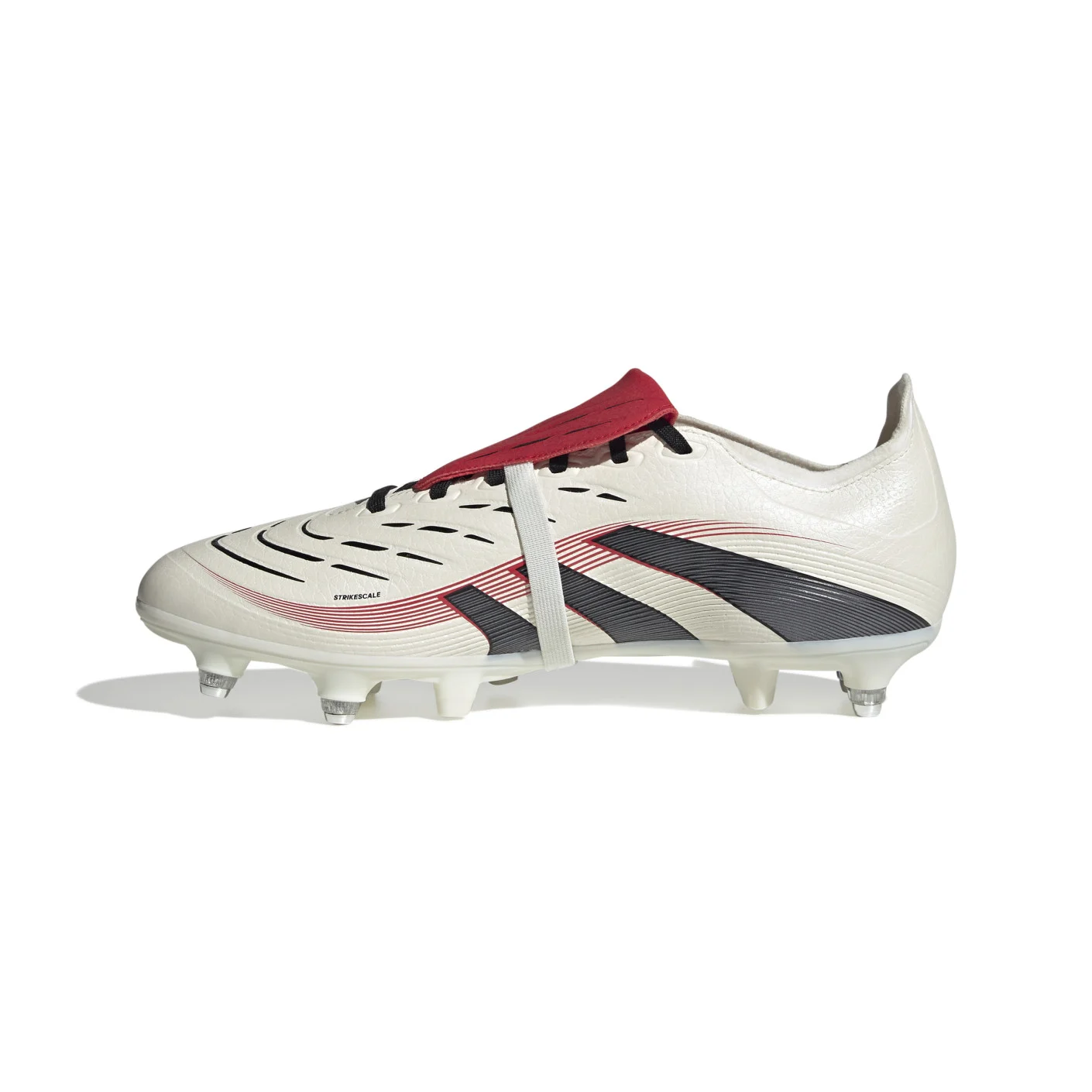 Adidas Predator League FT IJzeren-Nop Voetbalschoenen (SG) Wit Zwart Rood