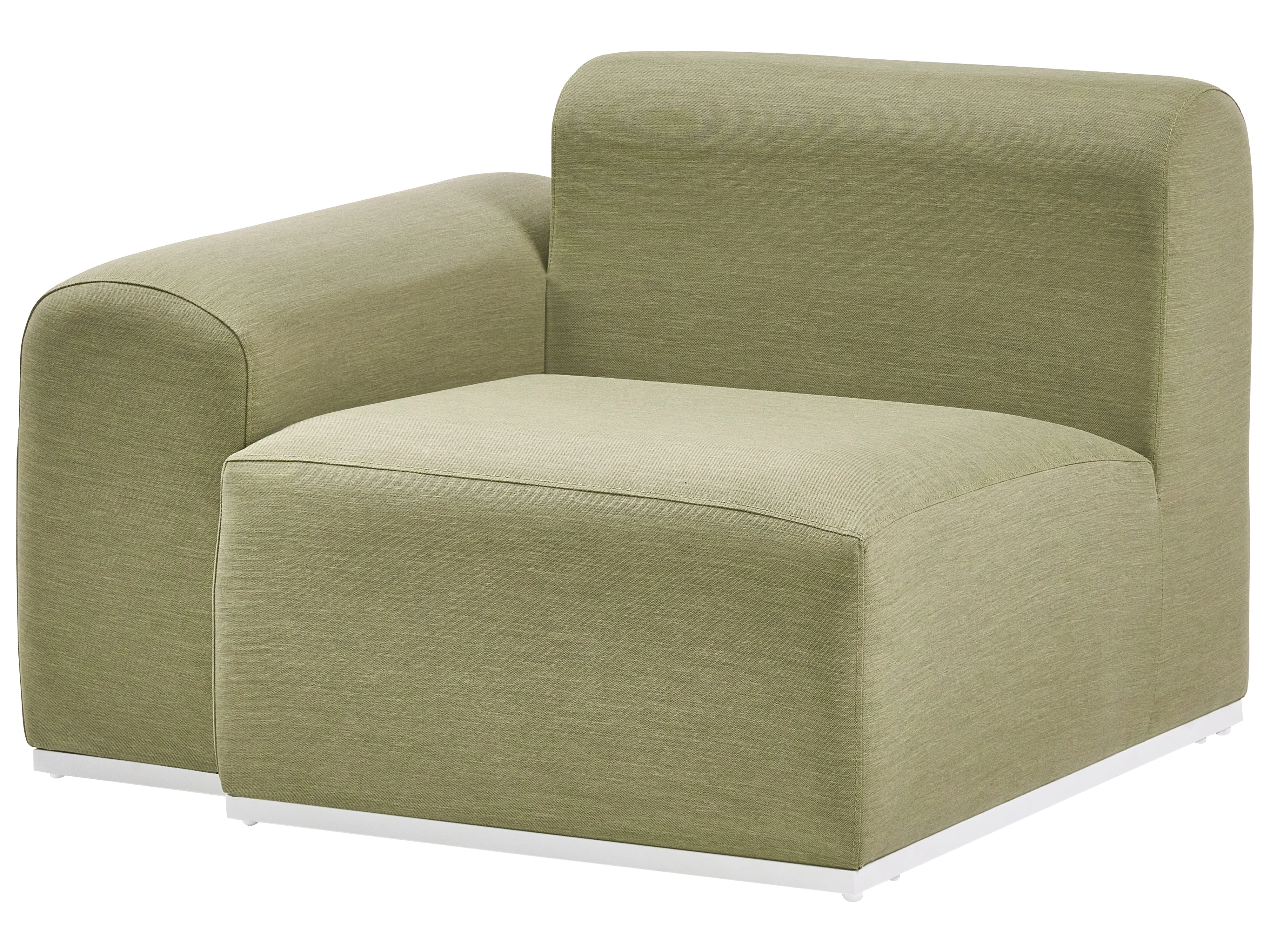 Tuin loungebank met ottomaan 7-zits BATTIFOLLO modulair Olijfgroen