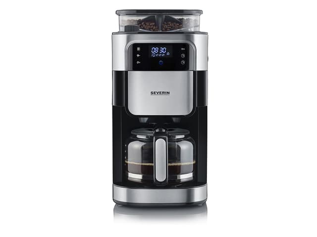 Severin Kaffemaskine m. kværn 1000 watt Stål/Sort