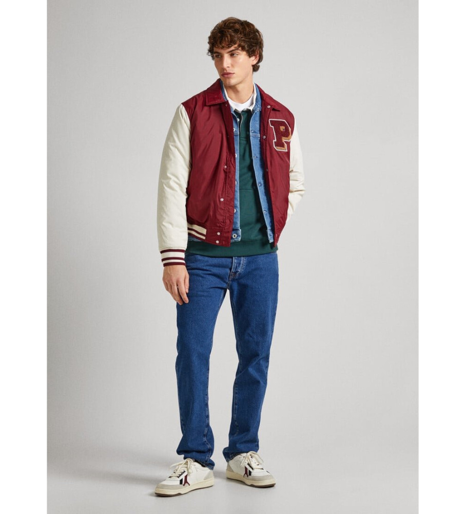 Jaqueta Bomber Escolar Borgonha da Pepe Jeans