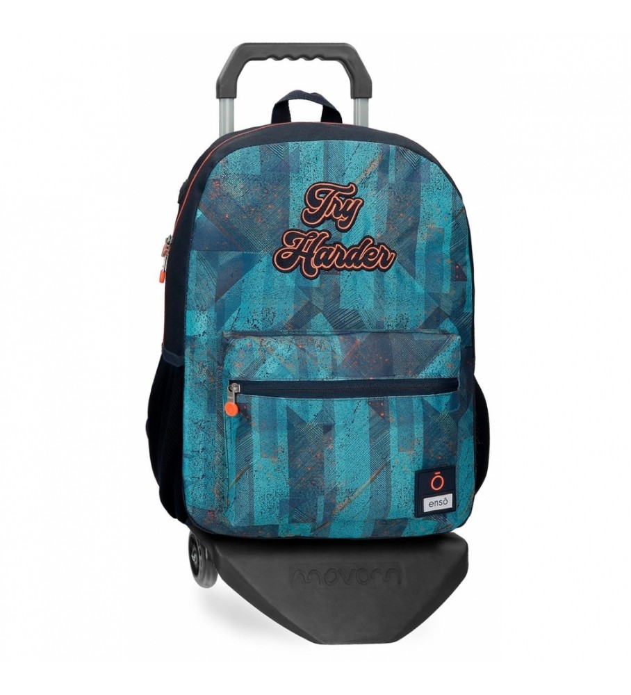 Mochila Enso Try Harder com Rodízios, Azul