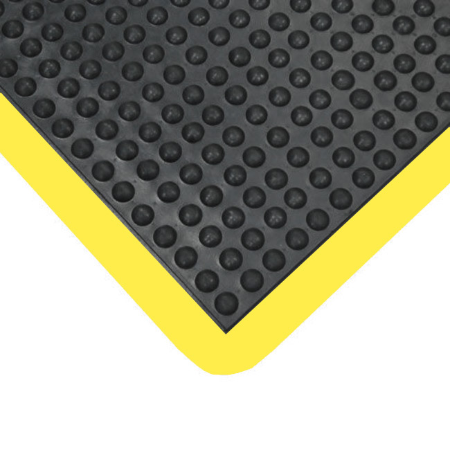 Tapis ergonomique d'atelier - tapis anti-fatigue - avec bord jaune - 60x90 cm