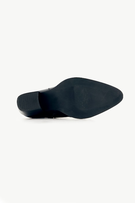Leder-Stiefeletten, Ziernieten, Wechselfußbett, Weite H