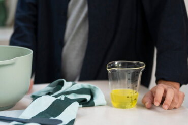Maatbeker met deksel Chef It glas 500 ml  - Nordic sage