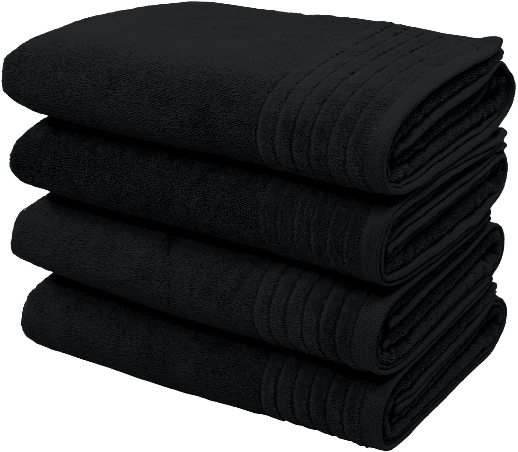 my home Duschtücher »Sanremo Premium, Premium Handtücher, 600 gr/m², 70x140cm« mit Bordüre, flauschig und weich, dicke Qualität, 5 Jahre Garantie