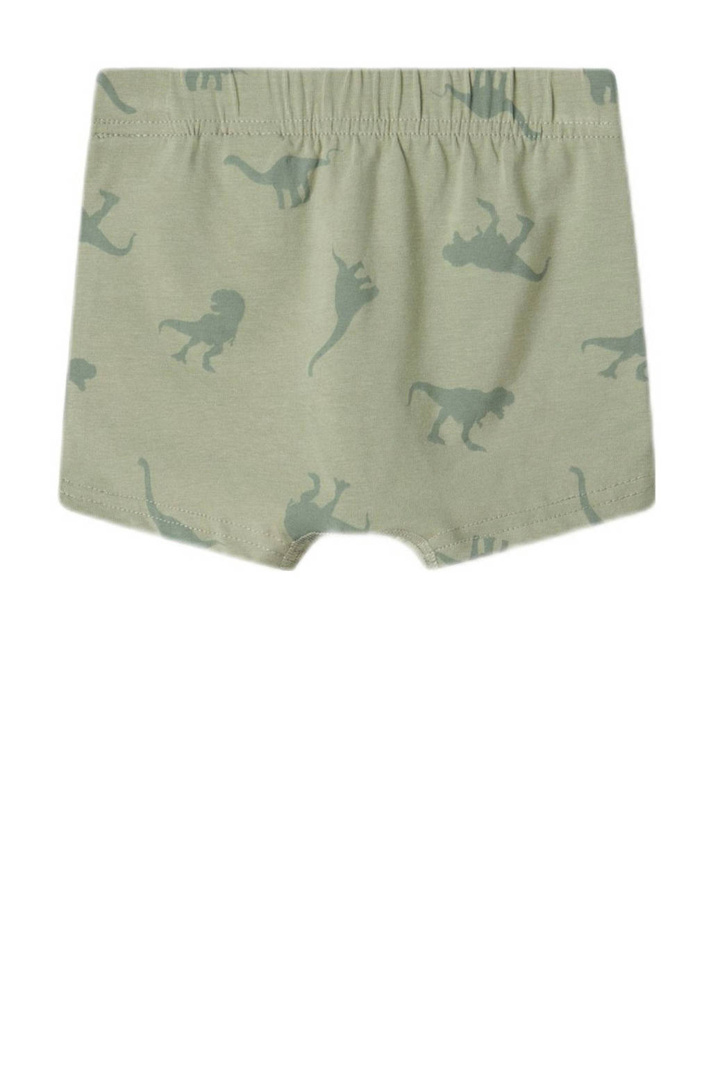 boxershort NMMTIGHTS DINO - set van 3 groen/donkergroen