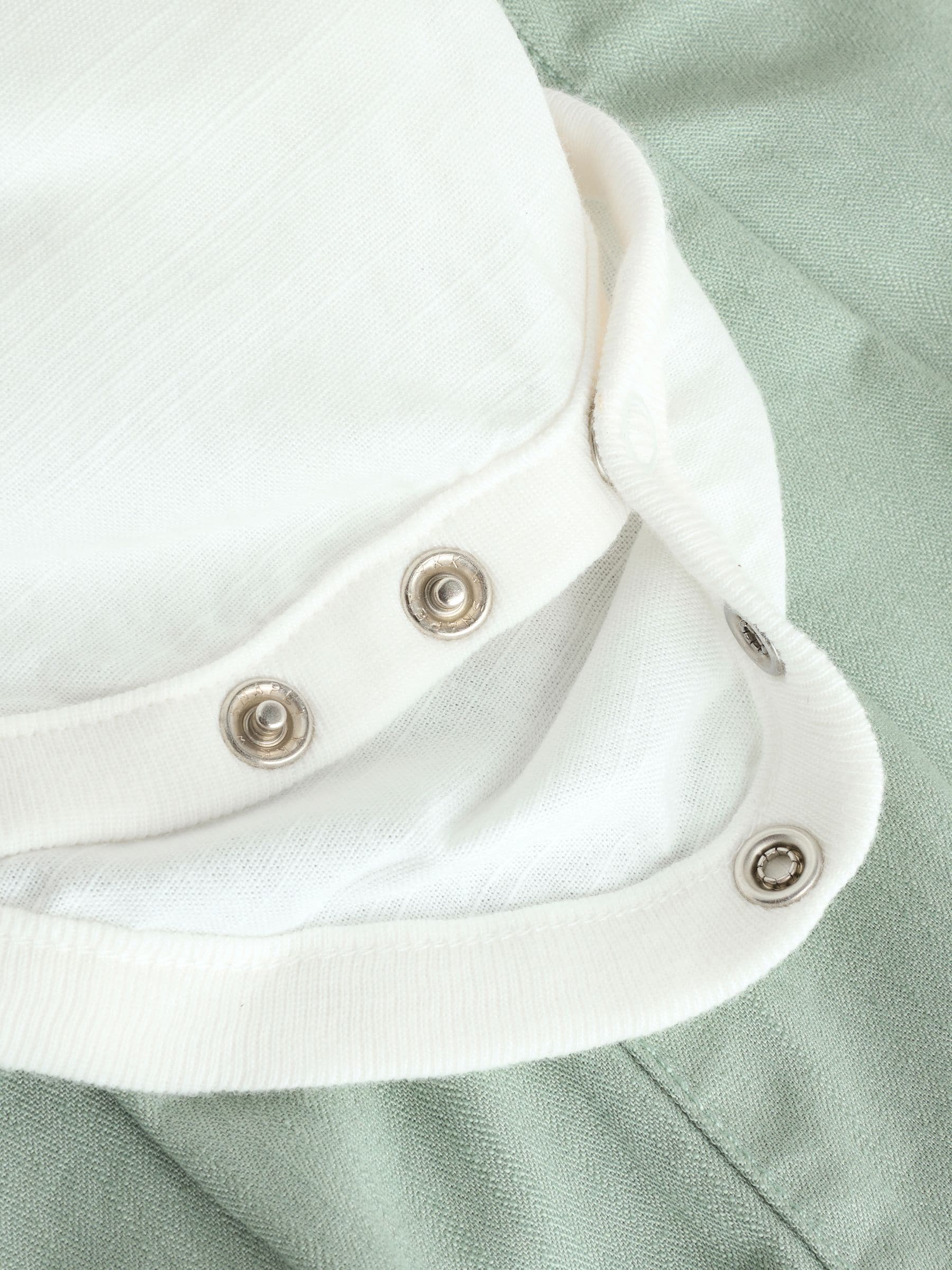 Grijs-groen - 3 -delige babyset van overhemd, broek en bretels (0mnd-2jr)