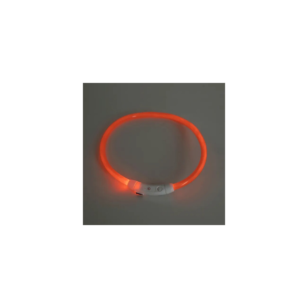 nobleza LED-Hundehalsband – Wiederaufladbar, Zuschneidbar & 3 Leuchtmodi für mehr Sicherheit orange