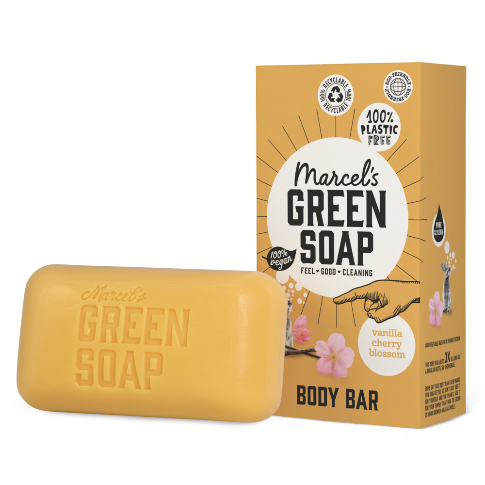 Marcel's Green Soap Showerbar Vanilla & Cherry Blossom150 gr