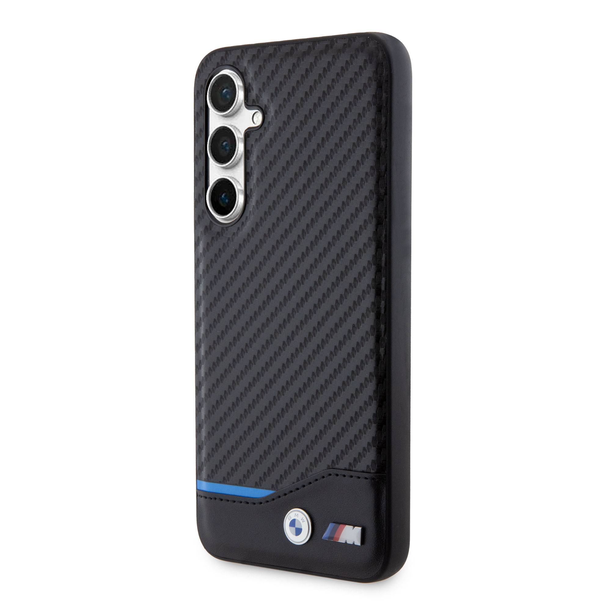 Samsung Galaxy S23 FE Leder Hardcase M Hülle Triangles (BMHCS23FE22NBCK) - Schwarz
