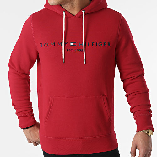 Sweat Capuche Tommy Logo 1599 Rouge
