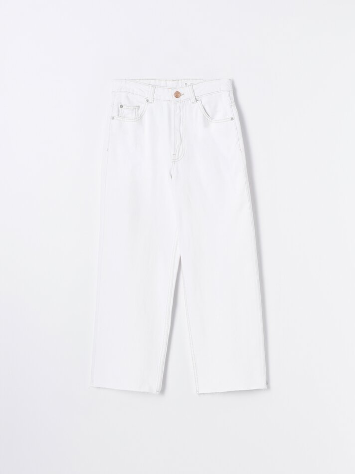 Calças culote - Off-white