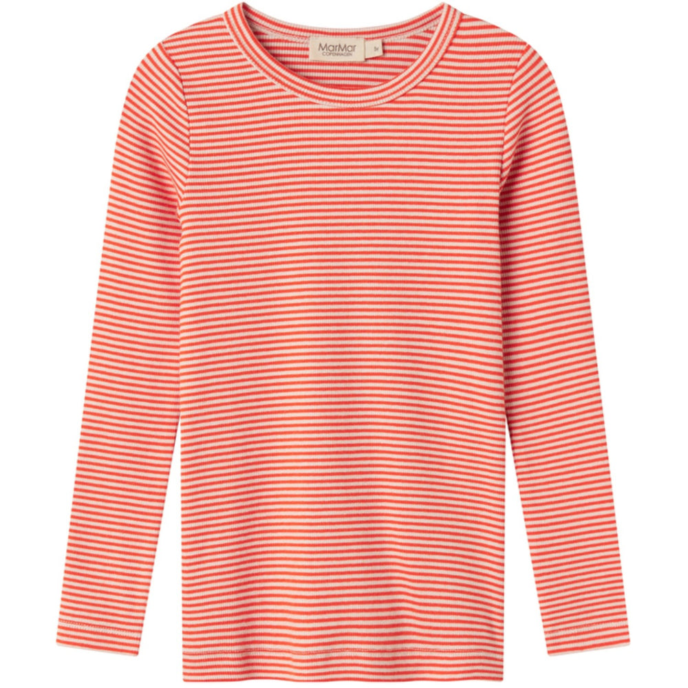 Køb MarMar Modal Fine Rib Red Stripe Tani Bluse