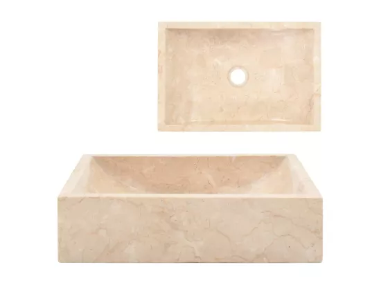Évier lavabo salle de crème 45 x 30 x 12 cm 02_0002555