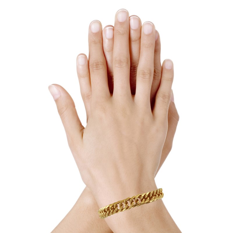 Bracelet Plaqué Or Mailles Gourmette