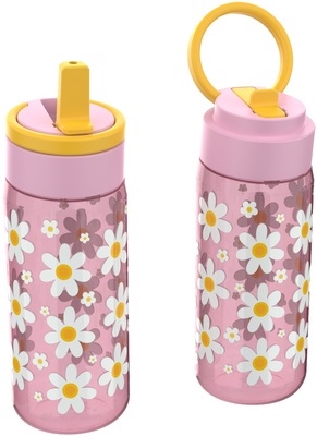 LunchBuddies Daisy Vannflaske 600 ml, Pink