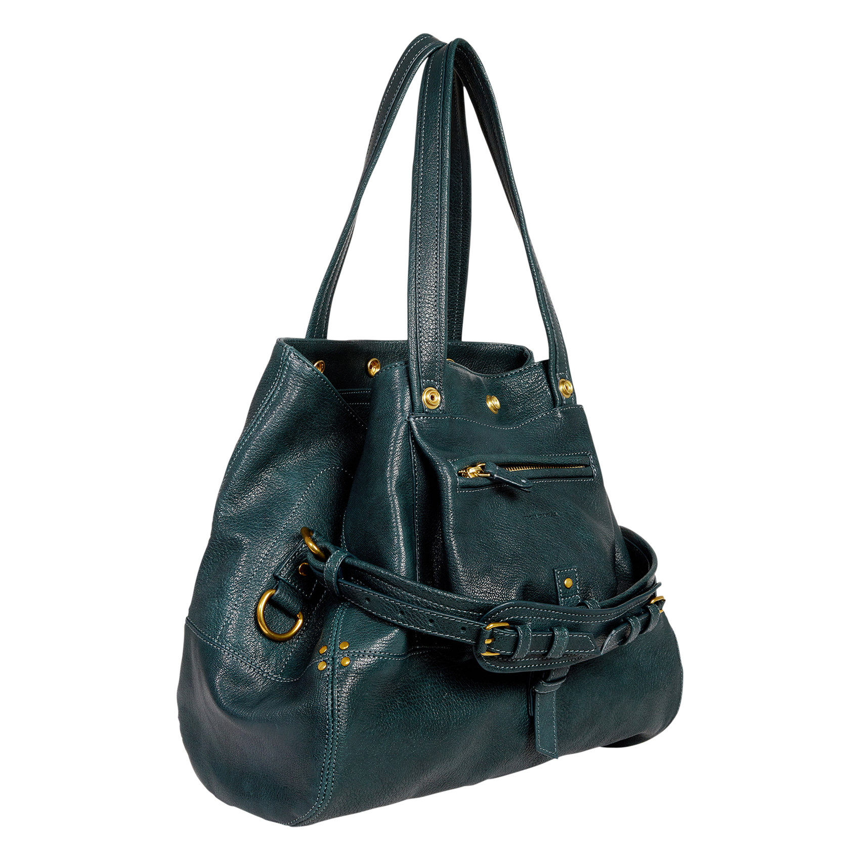 BILLY M - Sac porté épaule en cuir | Bleu