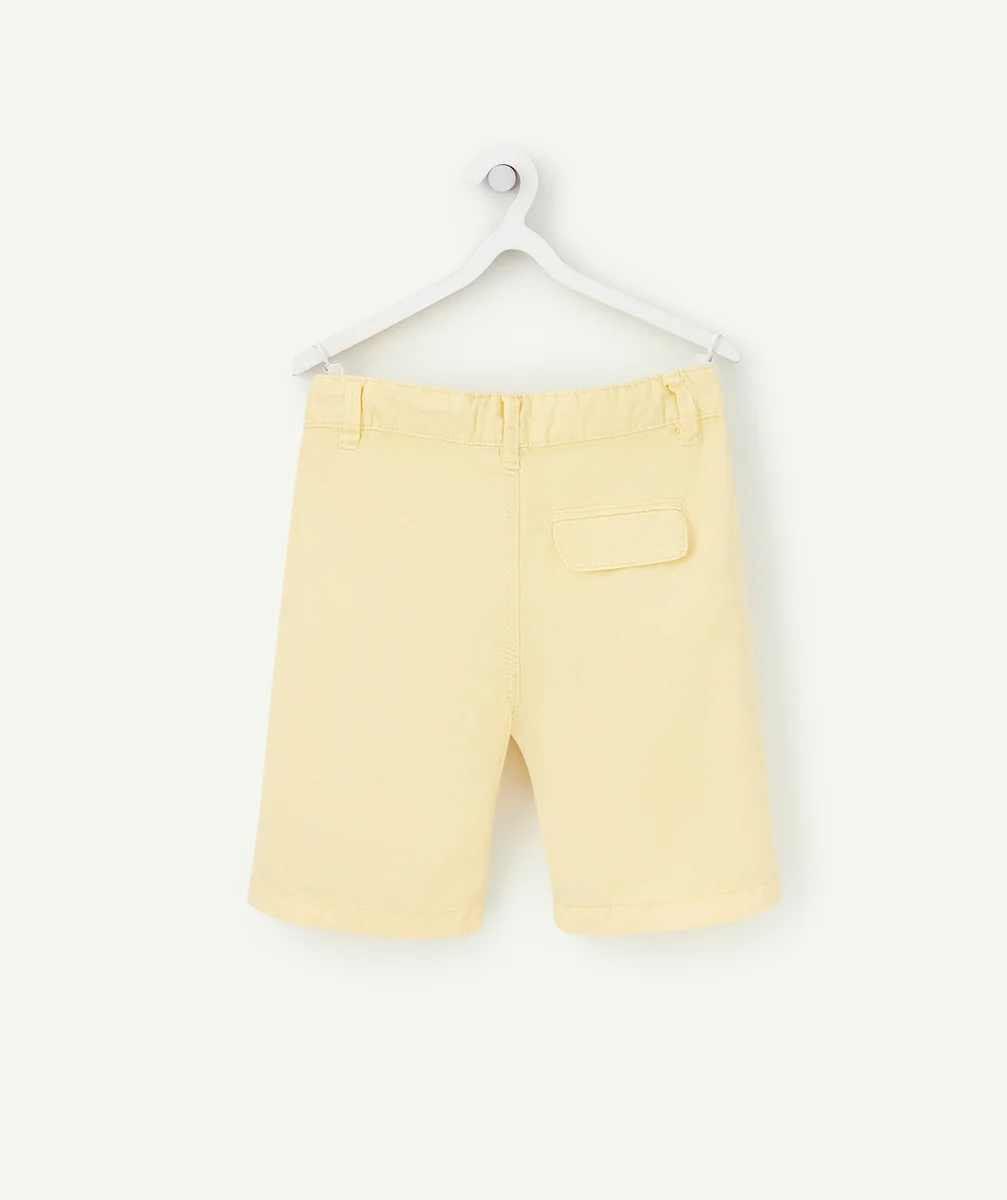 BERMUDA DROIT GARÇON JAUNE