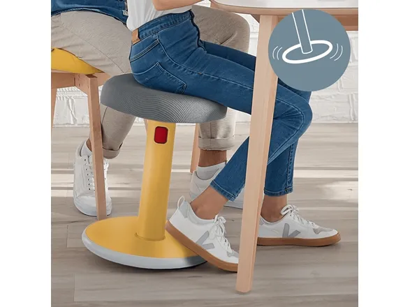 Leitz Ergo Cosy Active Sidde-stå balancestol 2-i-1 varm gul - højdejustering 46-79 cm