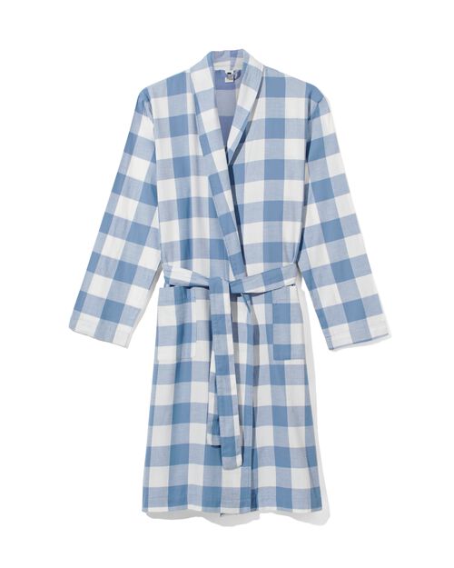 peignoir femme flanelle bleu moyen