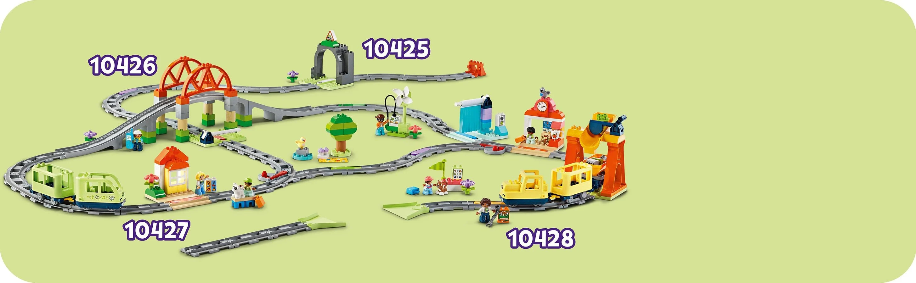 LEGO - DUPLO Town - Togtunnel og spor udvidelsessæt (10425)
