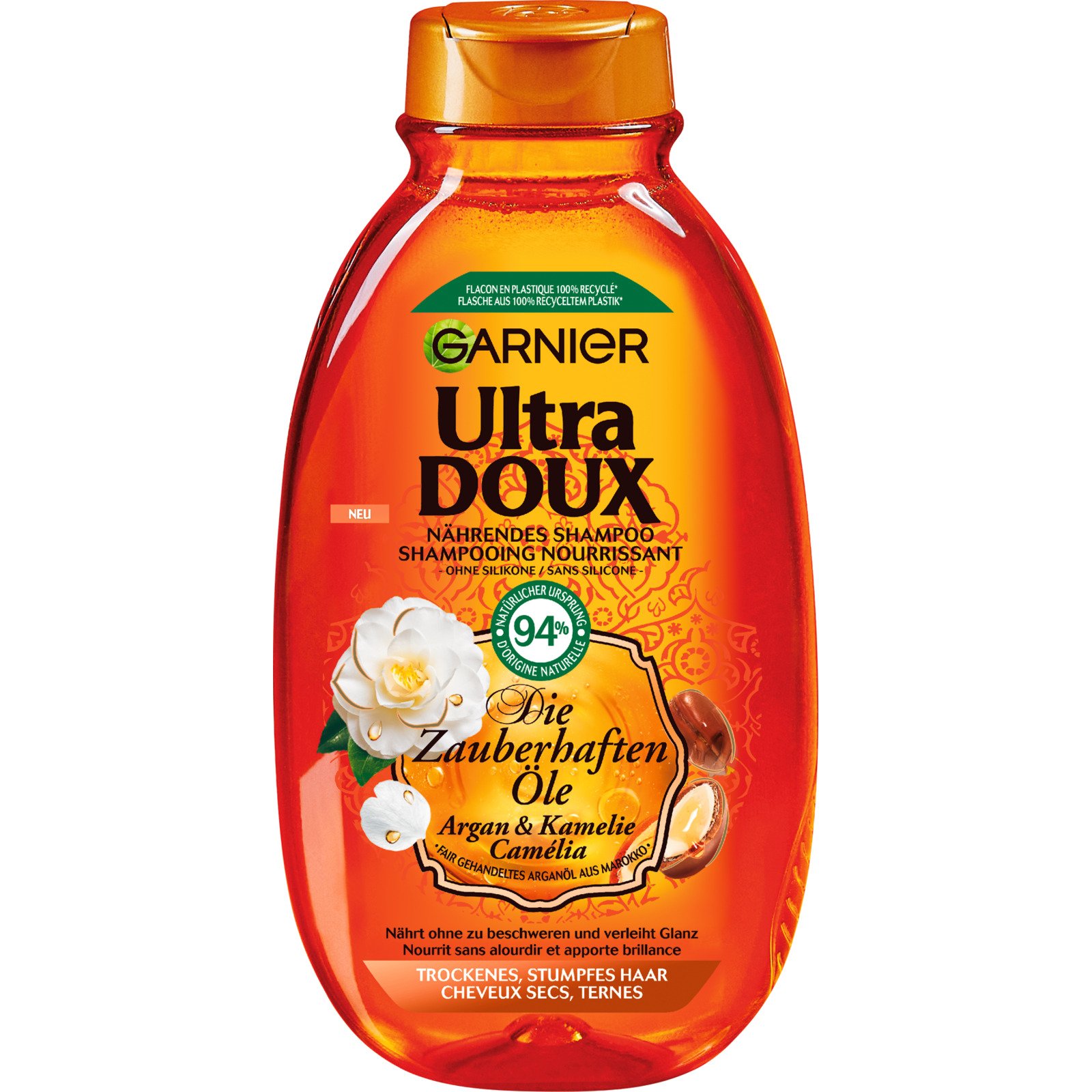 Garnier Ultra Doux Zauberhaftes Shampoo mit Kamelien- und Arganöl 2 x 300 ml