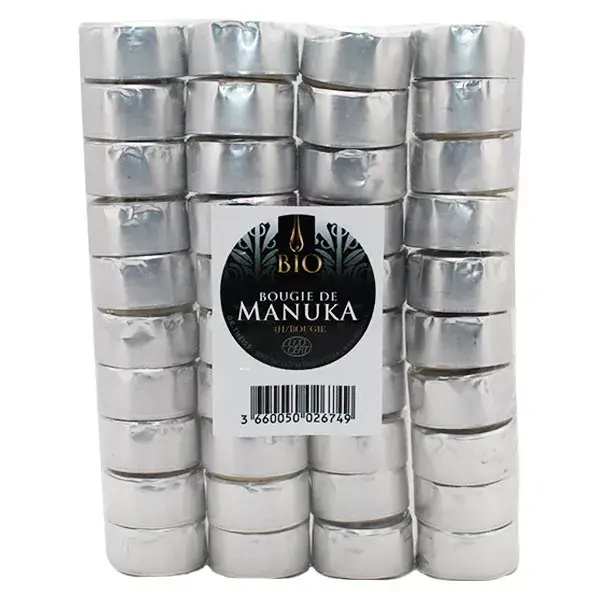 Velas de mesa de cera de abelha Manuka com mel de Manuka, 40 unidades.