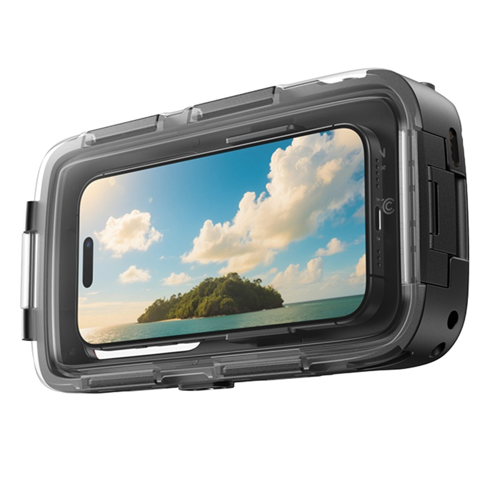 (20m) Unterwasser Taucher Schutz Hülle Wasserfestes Case für iPhone / Samsung - Schwarz / Orange