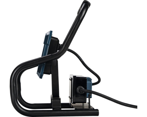 LUMAK PRO LED werklamp met statief IP54 50 W 8250 lm 6500 K Stroomkabel 3G1,5 mm² H07RN-F 5,0 m met stekker + 2x USB-uitgang + 1x geaard stopcontact