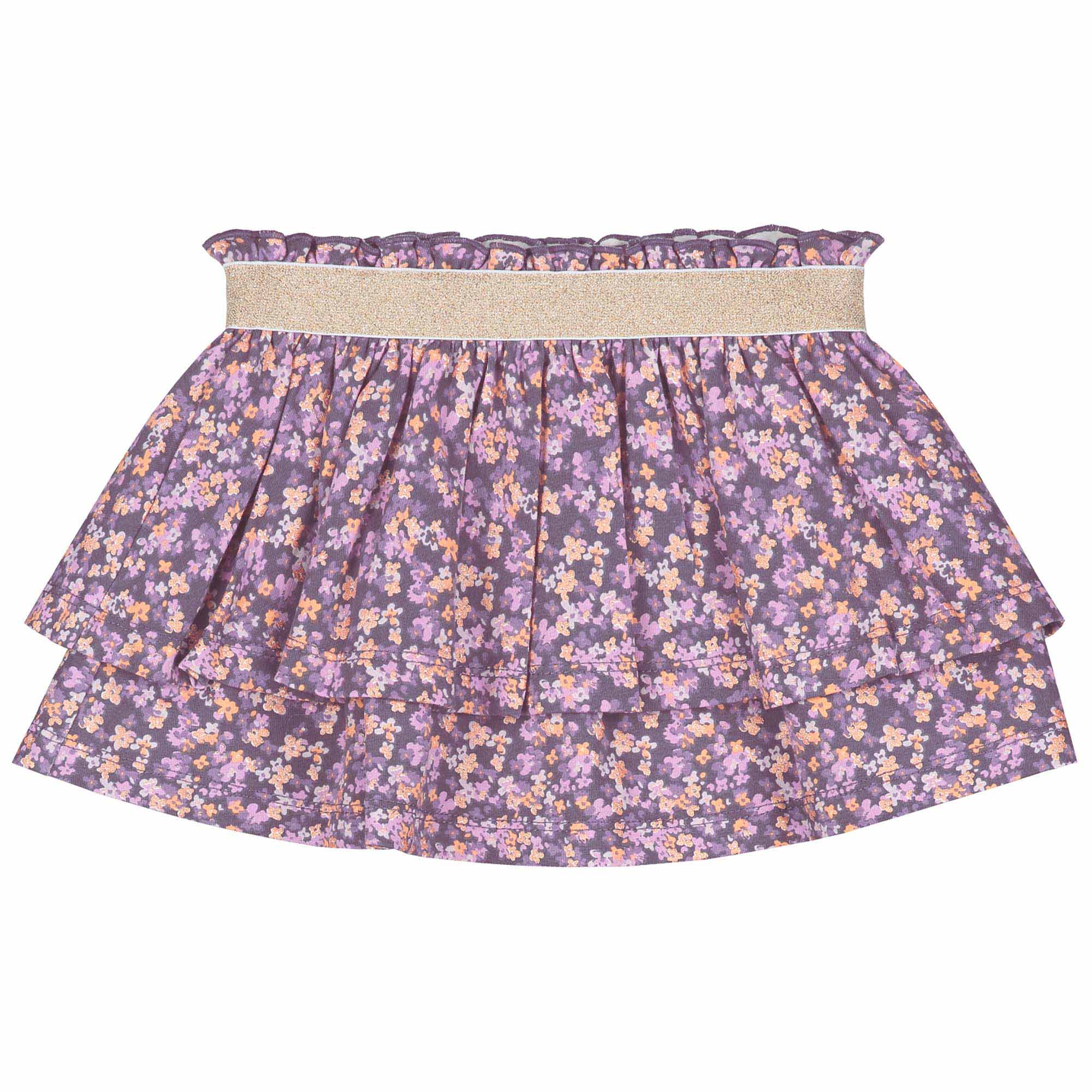 Prénatal peuter rok  bloemen paars