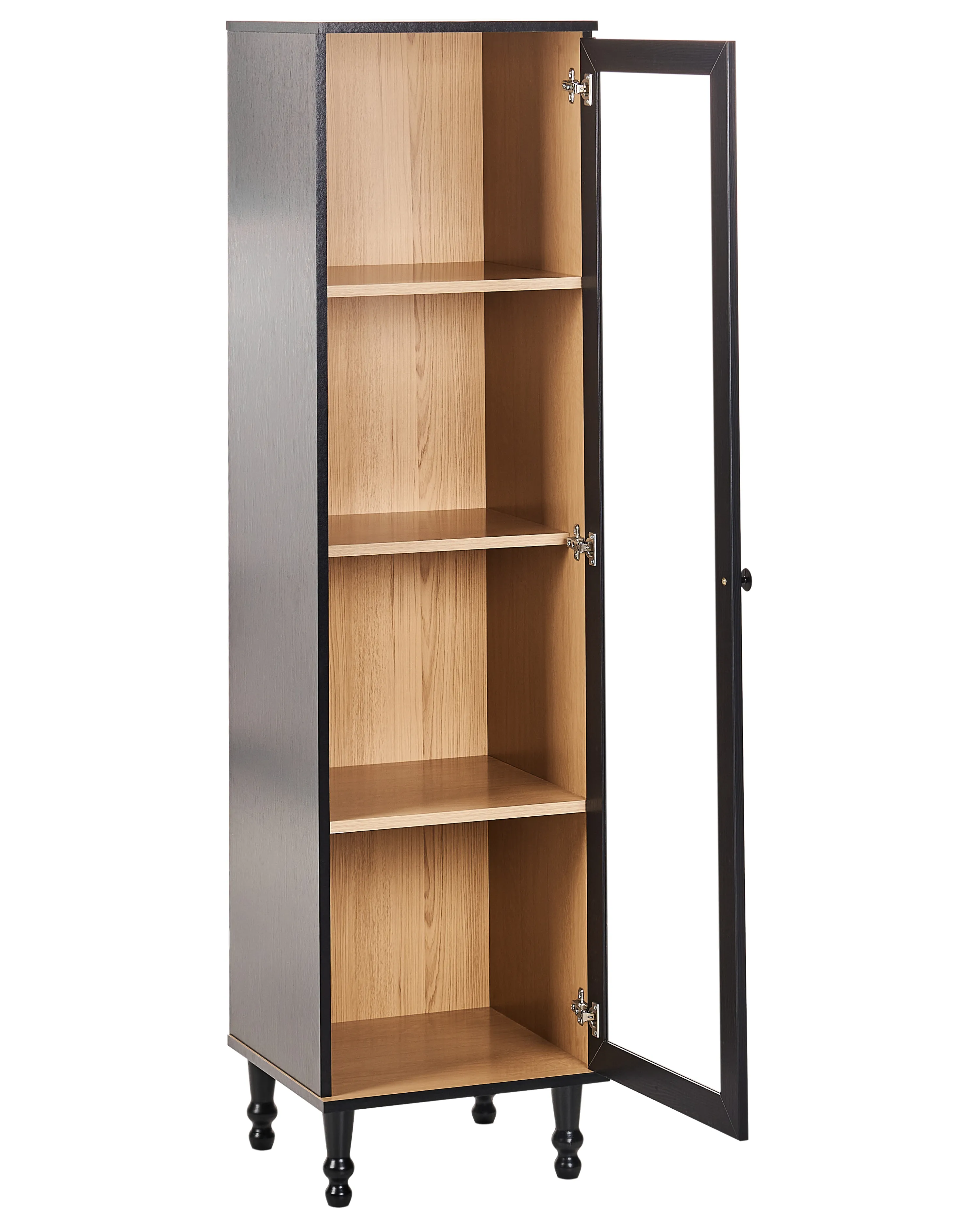 Glazen vitrinekast TINGLEDALE 40 cm Zwart