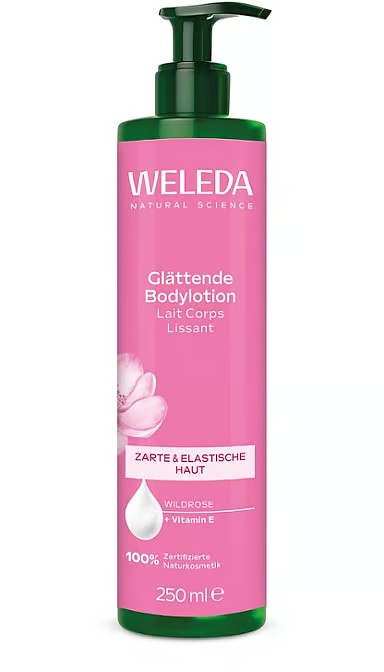 Weleda Bodylotion<br>250 ml, Flasche, glättend Wildrose