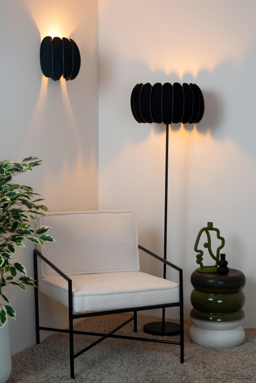 Lucide Spencer wandlamp zwart