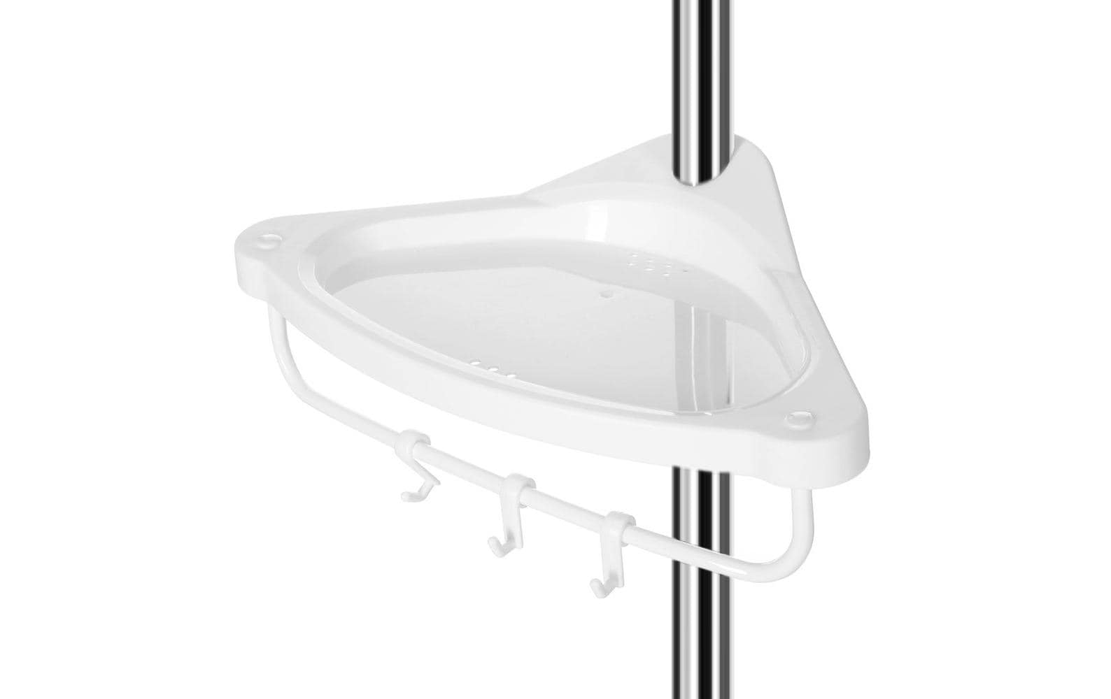 Duschregal Weiss, pulverbeschichtetes Stahlrohr + PPWandregal für Badezimmer