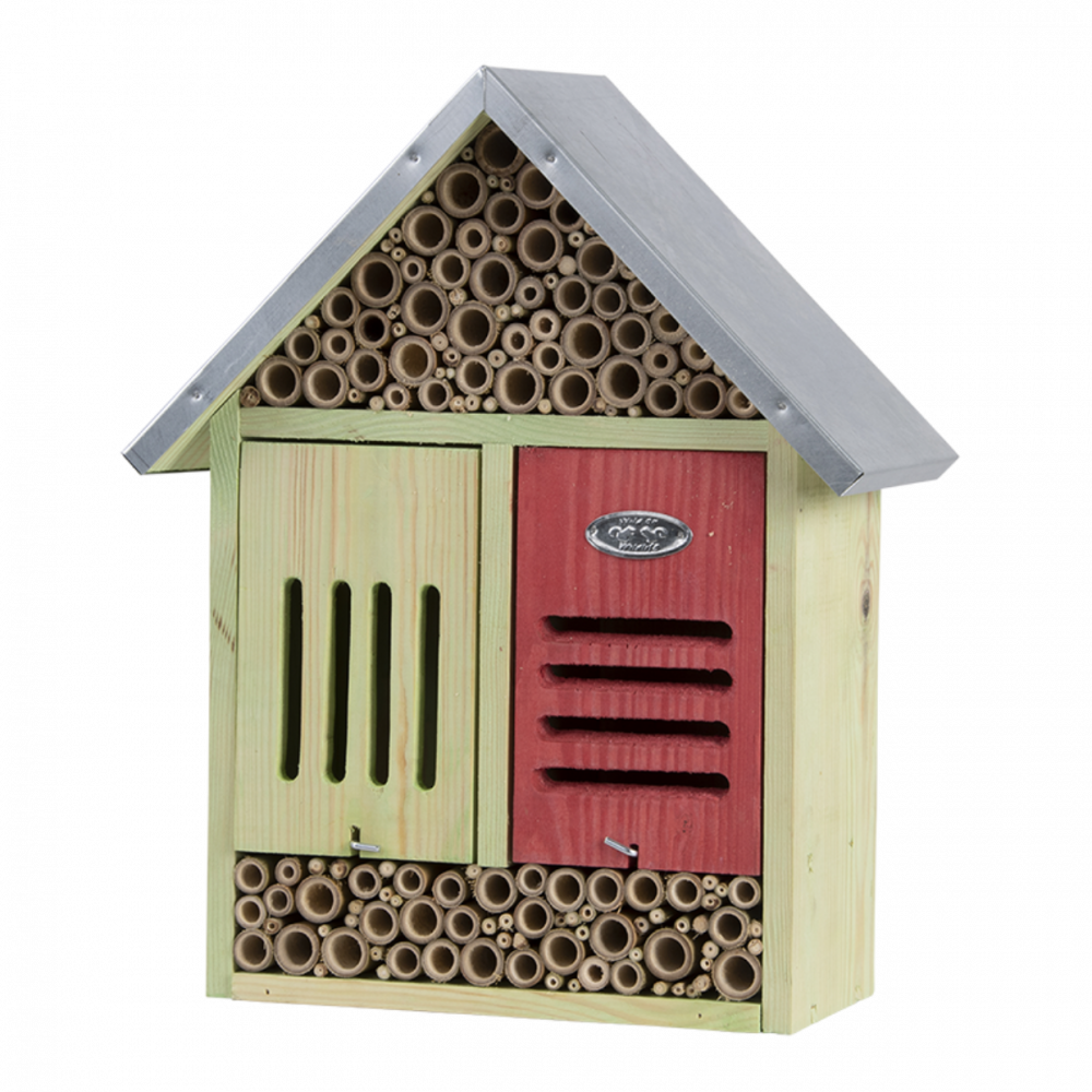 Hôtel à insectes, taille xl , avec brosse de nettoyage h 38 cm