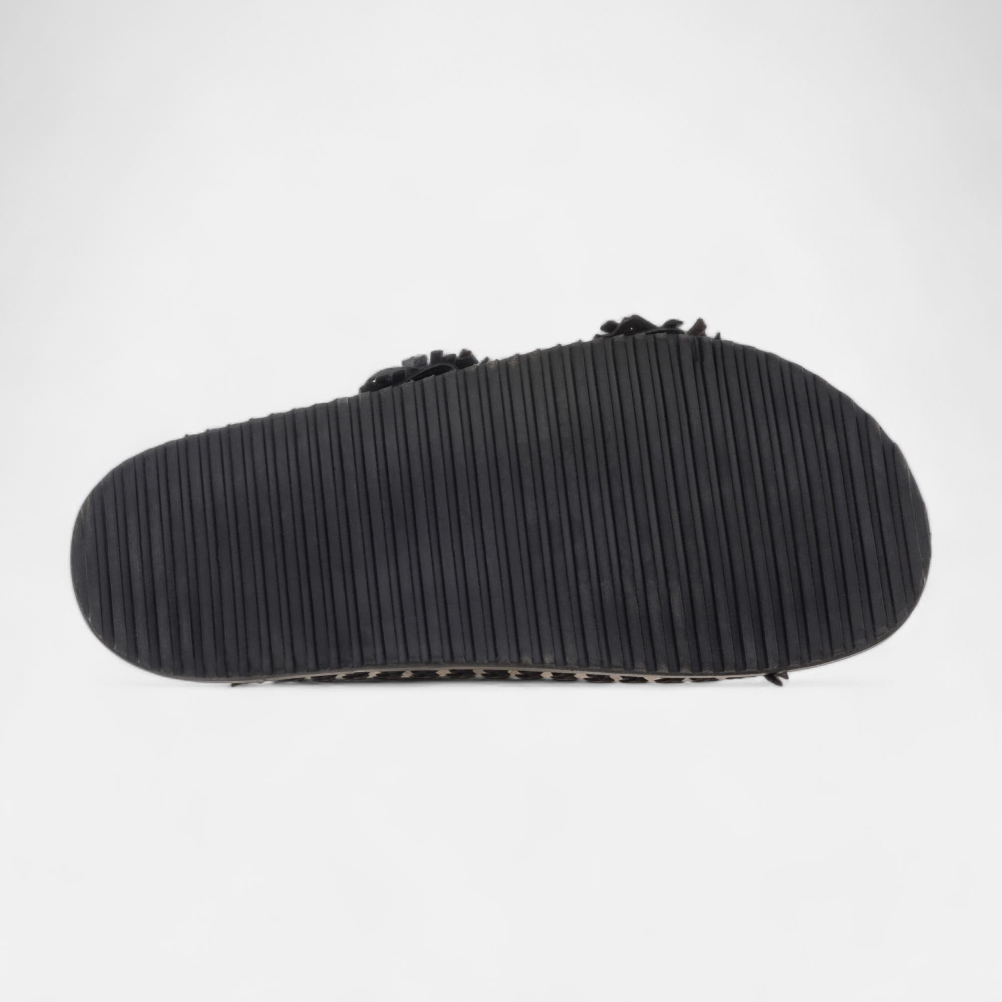 Mules Femme en cuir noir