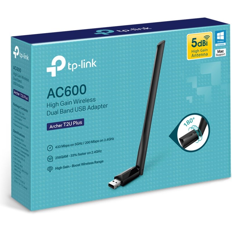 TP-Link Archer T2U Plus Interne WLAN 600 Mbit/s