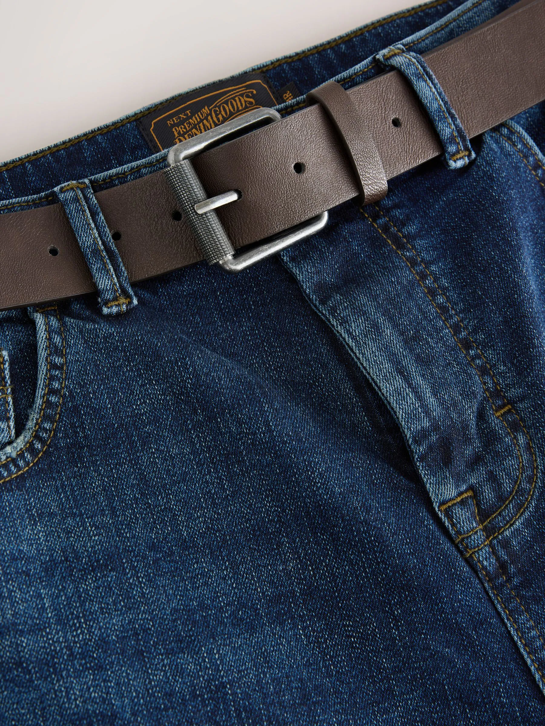 Blauw - Bootcut - Signature jeans met ceintuur