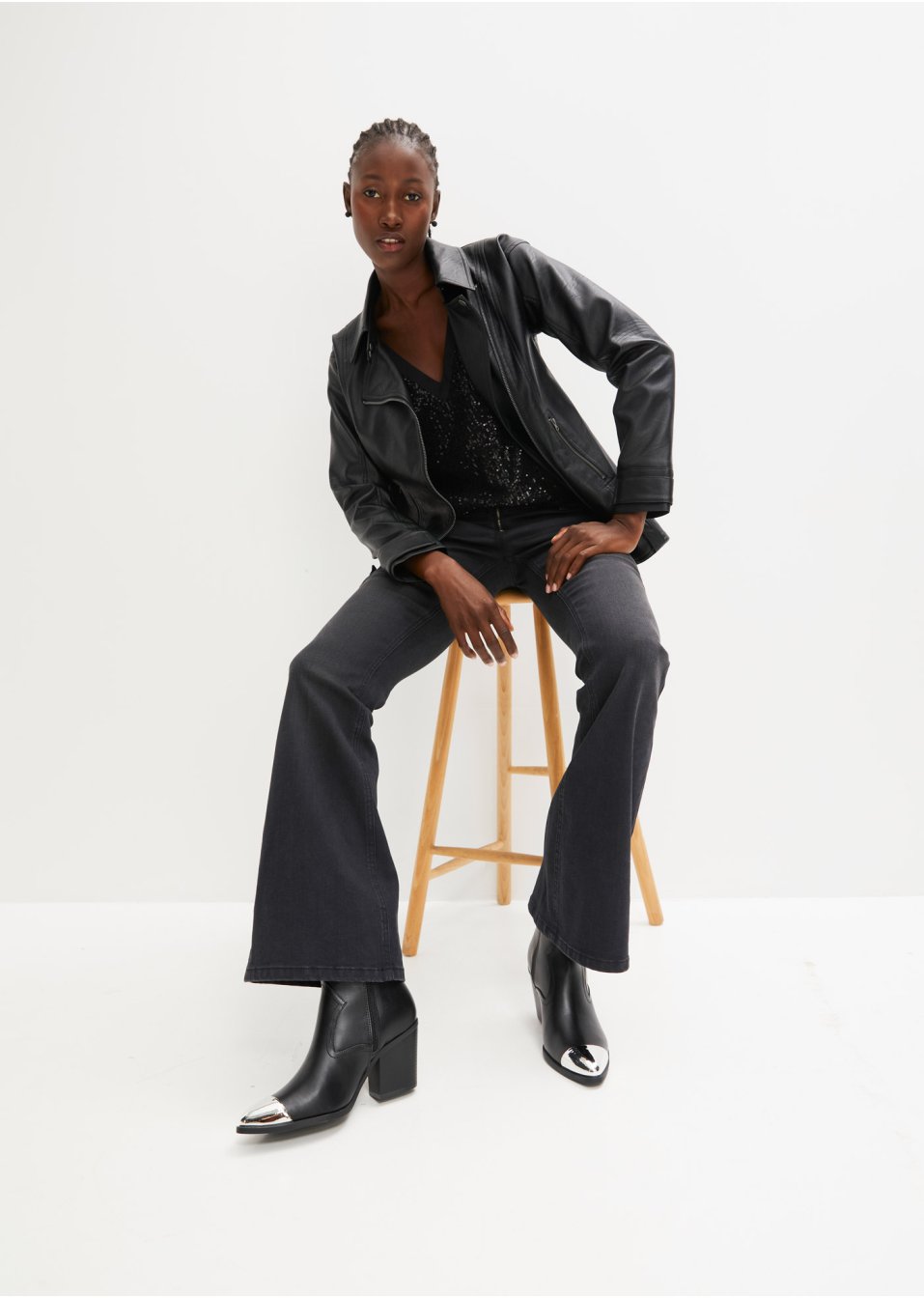 Blouson biker oversize