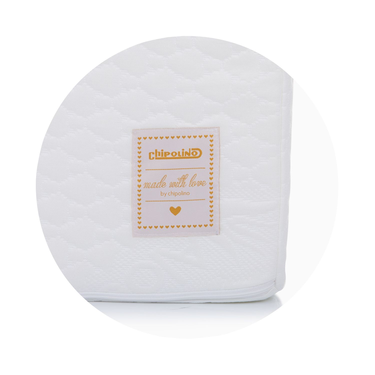 Chipolino Baby-Faltmatratze Aloe, Maße 120 x 60 x 6 cm, hypoallergen weiß