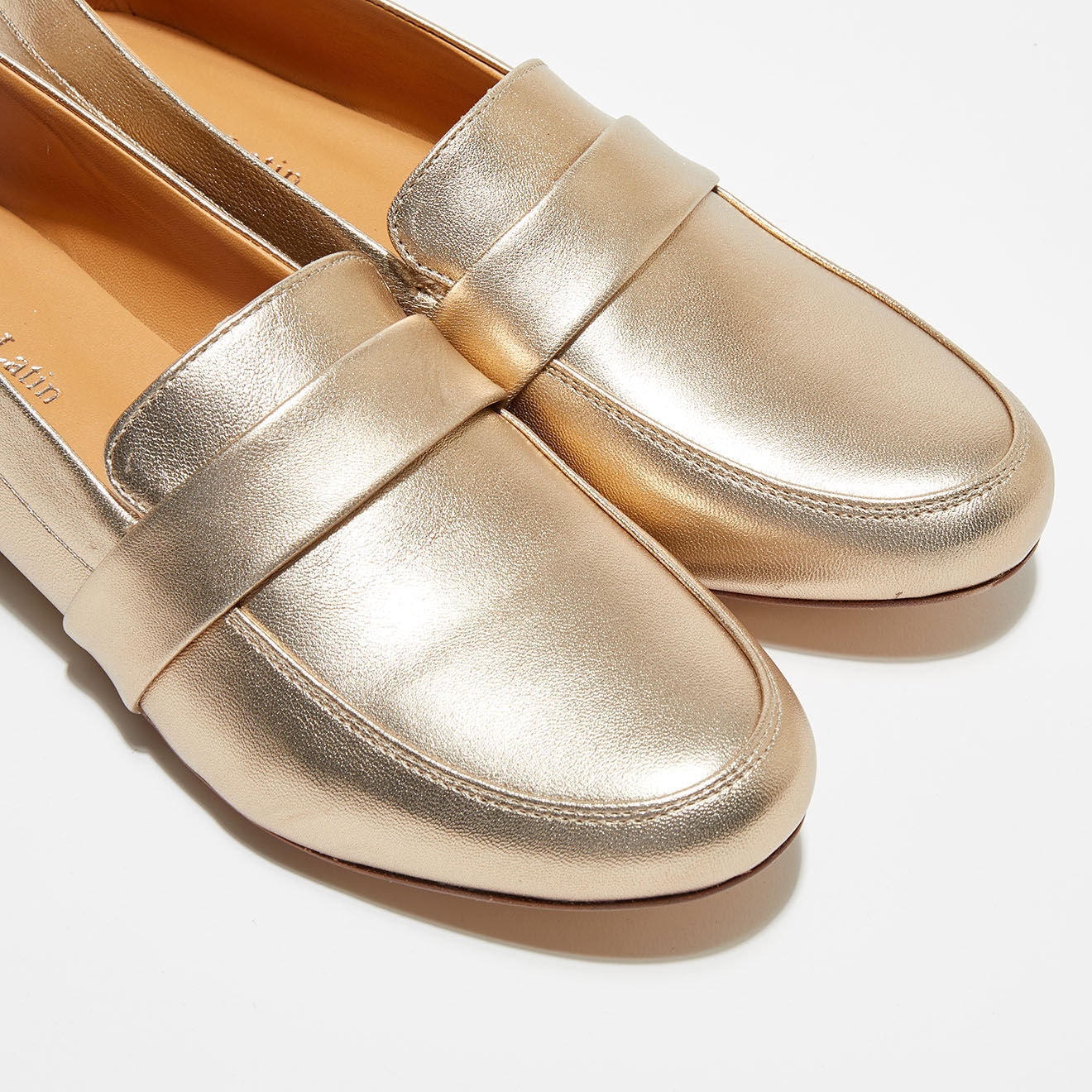 Quartier Latin Mocassins en Cuir Heart irisés dorés