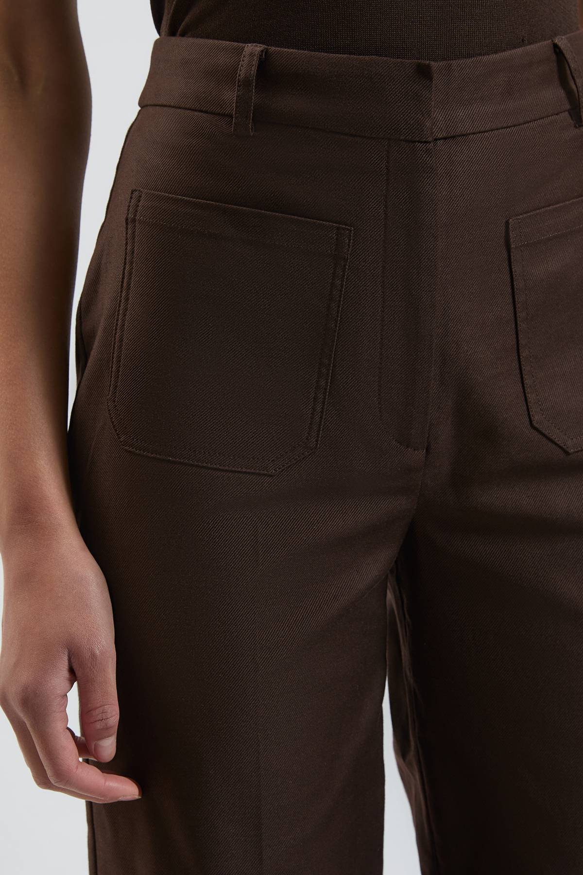 KarenMillen Pantalon Tailleur À Poches En Sergé Stretch