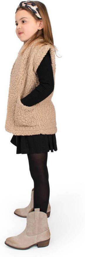 PS Poelman Bila suède cowboylaarzen beige Meisjes Suede Effen 36