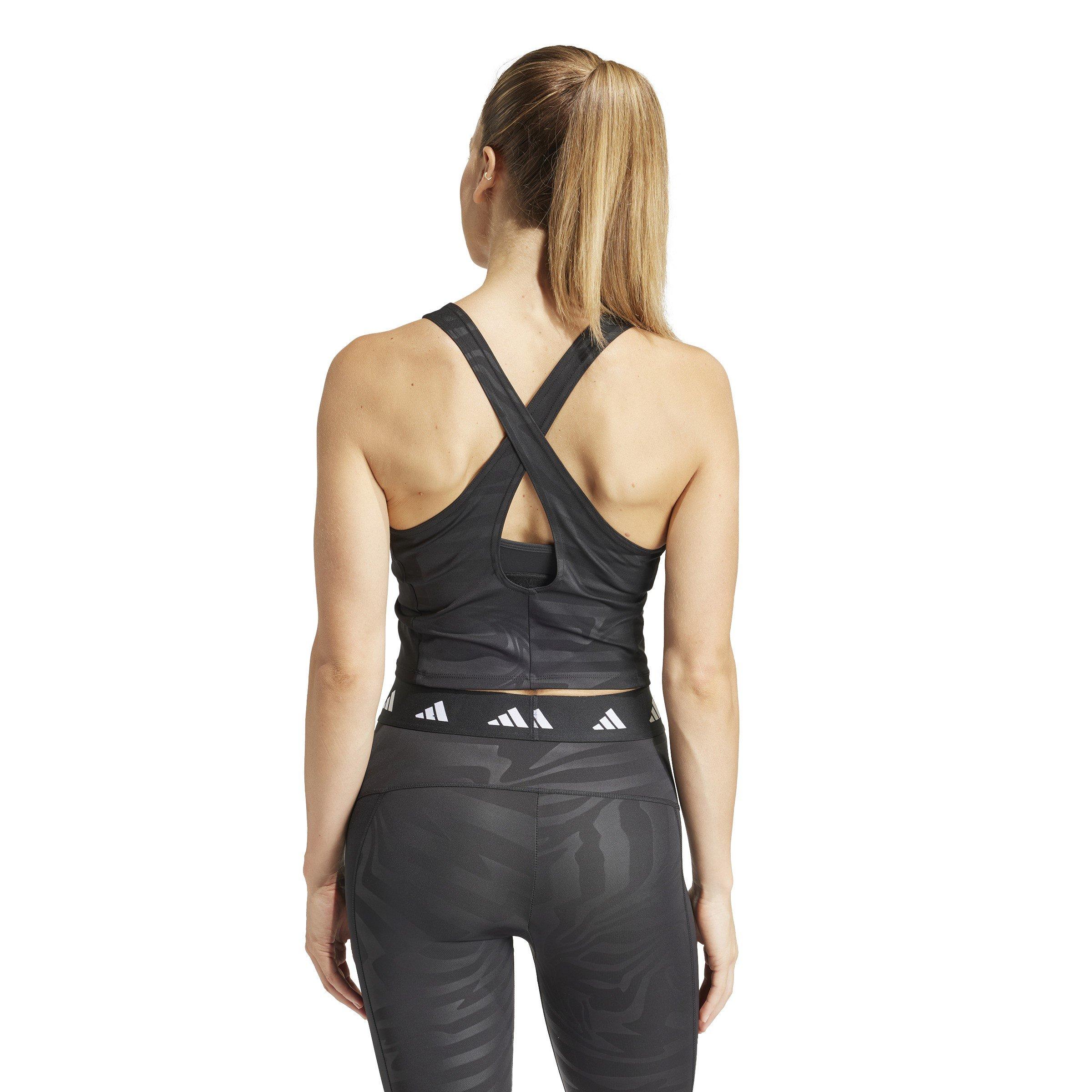 adidas Techfit Printed Crop Training Tank Top Womens