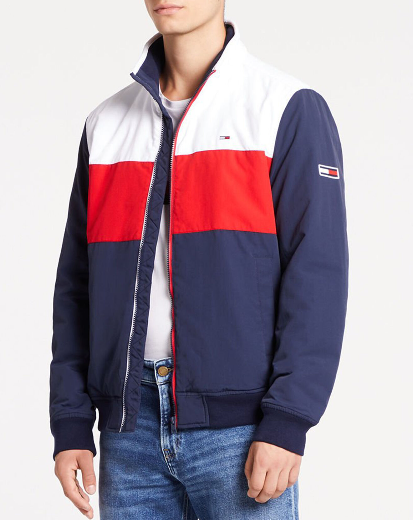 Tommy Jeans Blouson Colorblock bleu/rouge/blanc