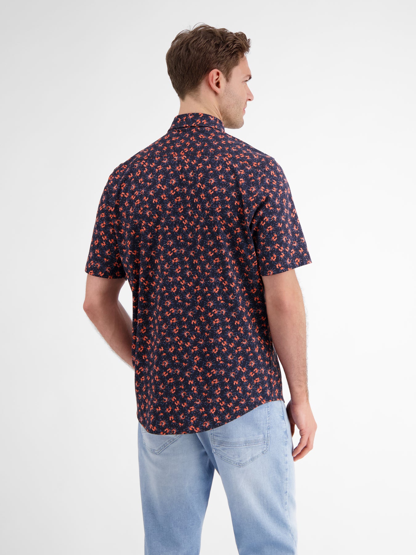 Herren Jerseyhemd, floral gemustert