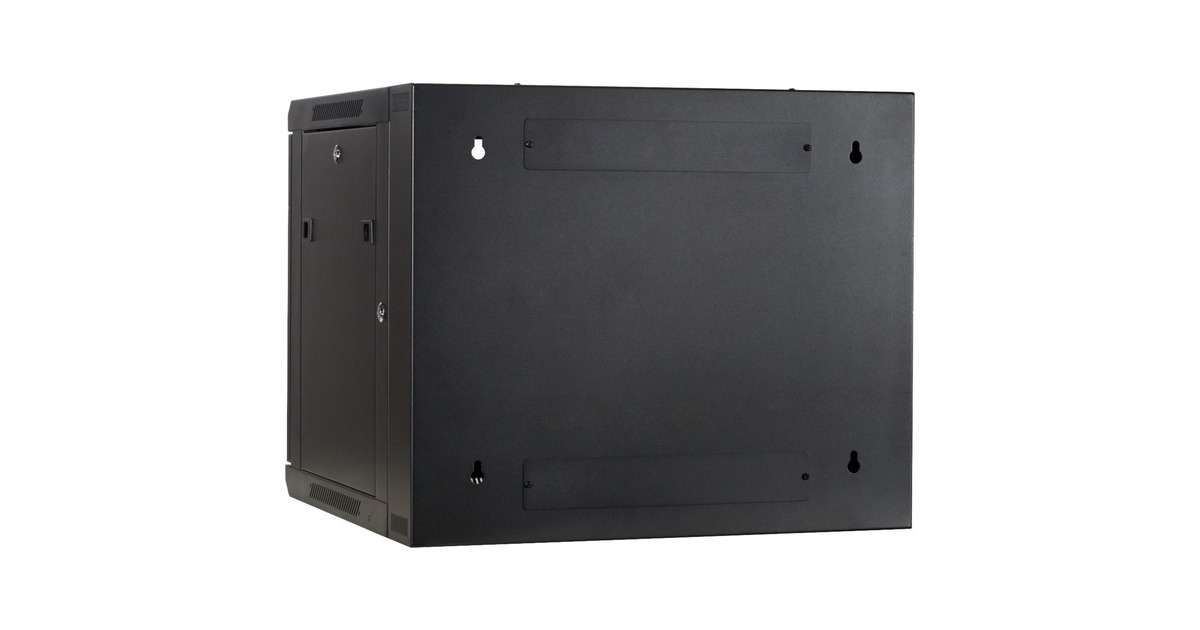 DSI9U wandkast (kantelbaar) met glazen deur- DS6609-DOUBLE server rack  (Zwart, 600 x 600 x 500mm)