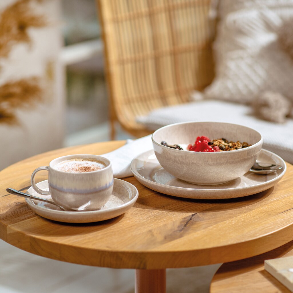 like. by Villeroy & Boch Kaffeetassen mit Untertassen Perlemor Sand 190 ml 6er Set